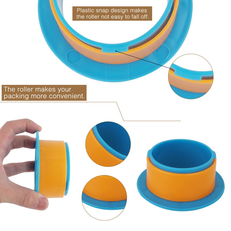 OVOV 10 Pairs Stretch Wrap Dispenser Shrink Wrap Handle Stretch Wrap Holder Stretch Film Wrap for Moving Plastic Hand Saver Fit for 3    Core (Blue+Orange) - Image 3